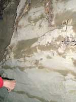 Interspersion of
sand (lighter) and silty-clay (darker)